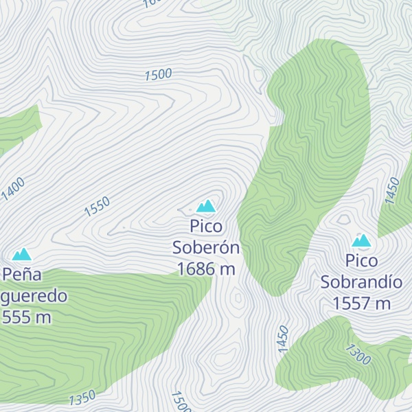 Map of Pico Soberón