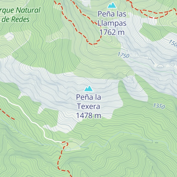 Map of Peña la Texera