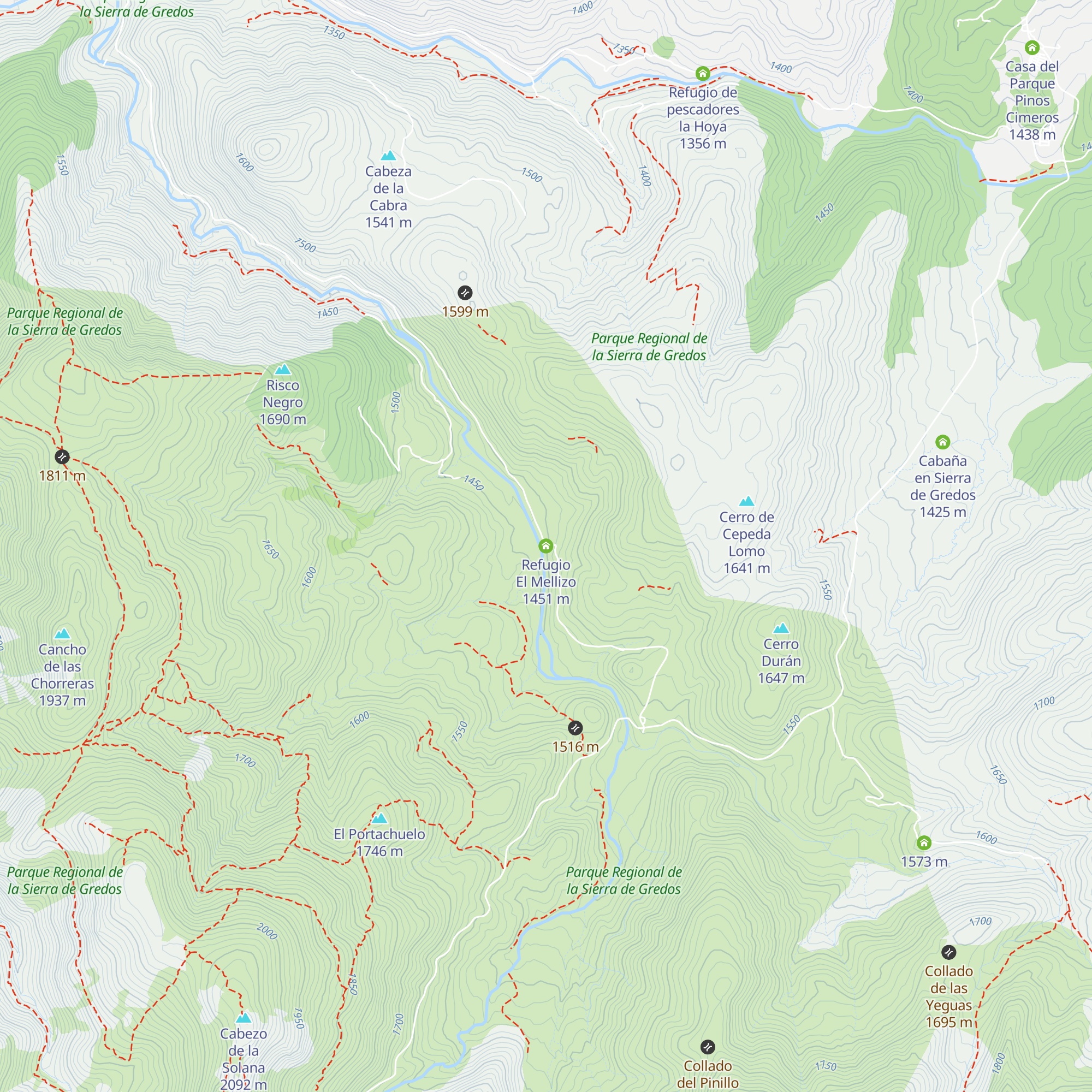 Refugio El Mellizo map