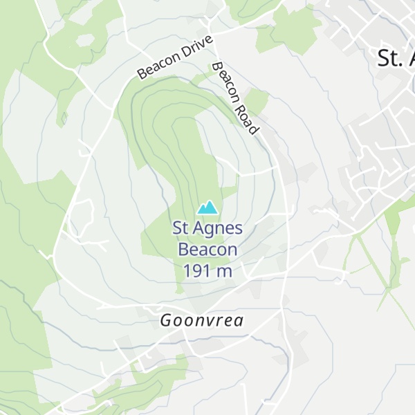 Map of St Agnes Beacon