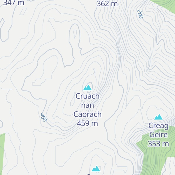 Map of Cruach nan Caorach