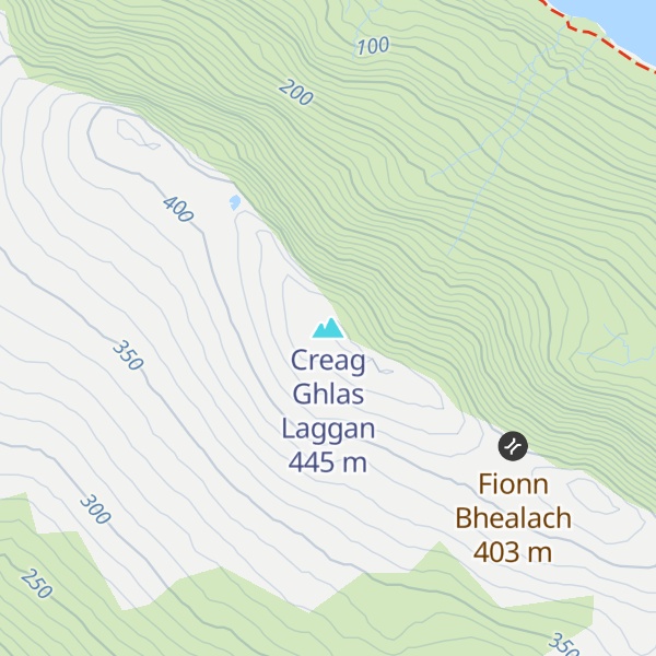 Map of Creag Ghlas Laggan