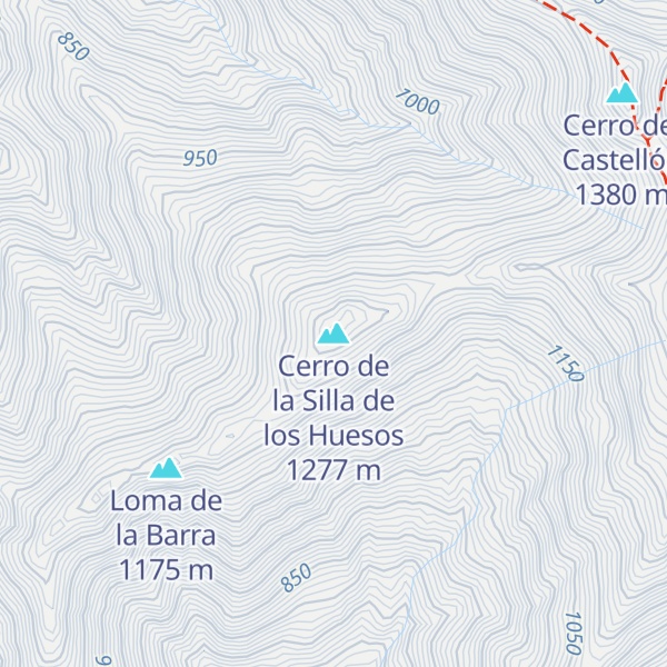 Map of Cerro de la Silla de los Huesos