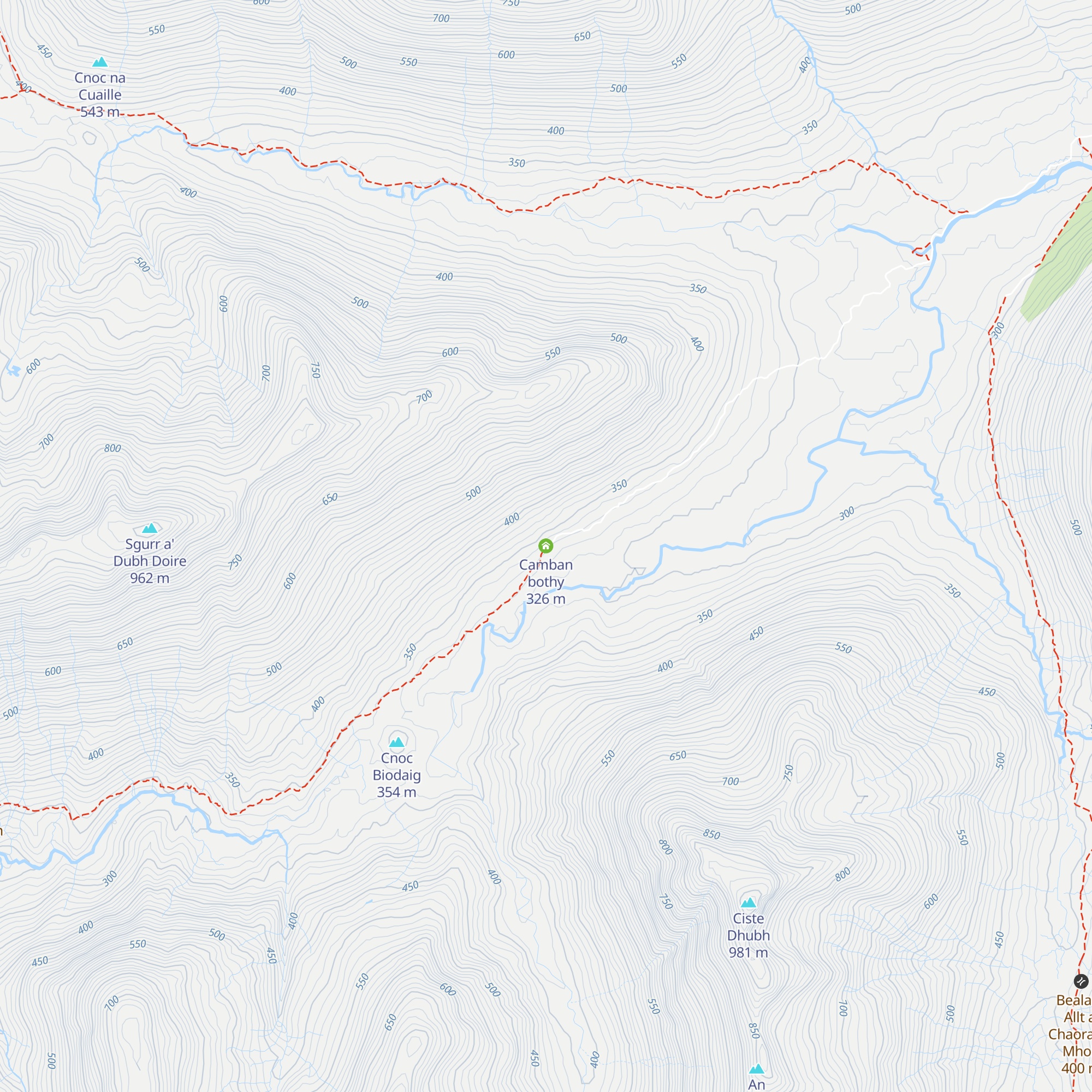 Camban bothy map
