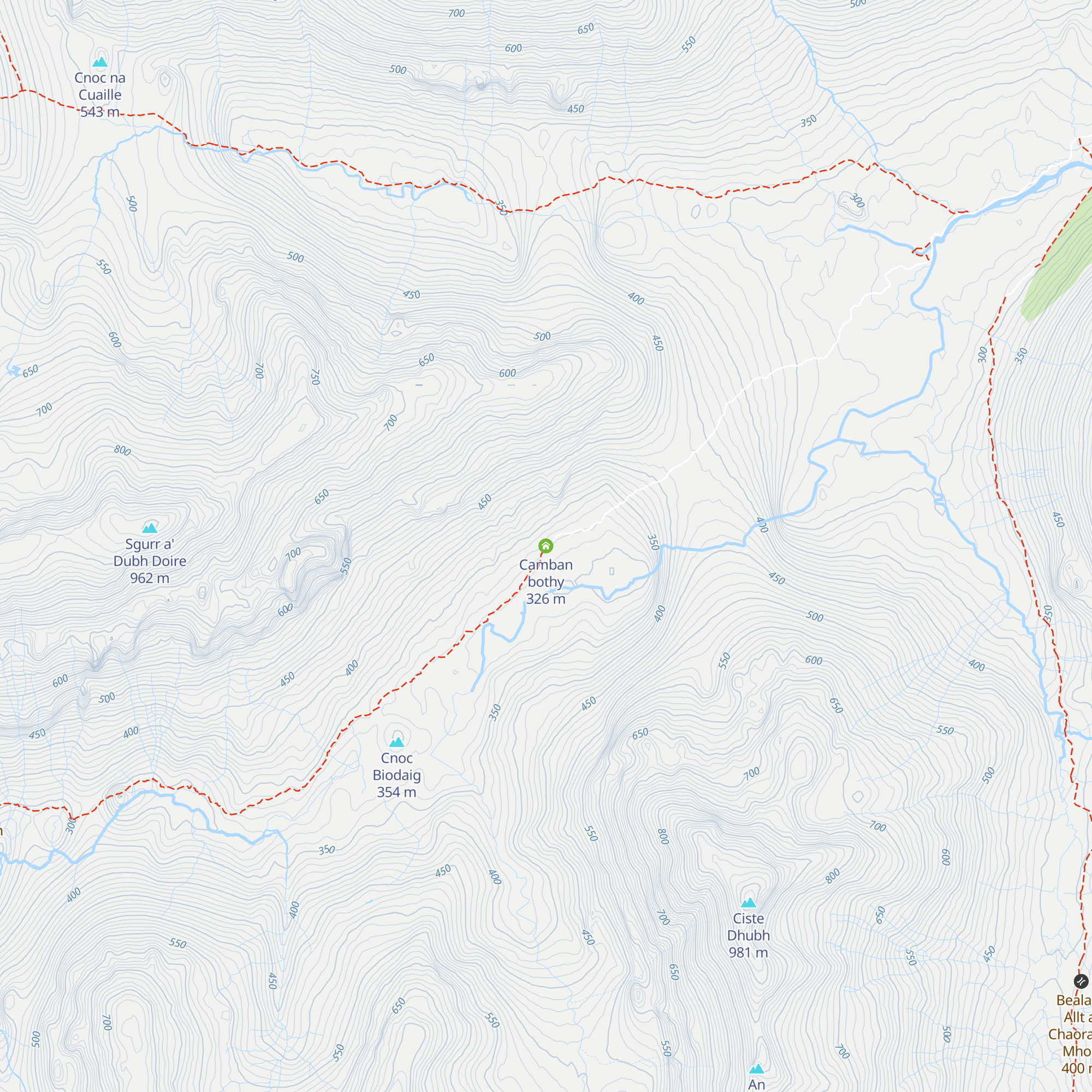 Camban bothy map