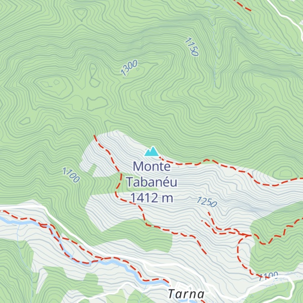 Map of Monte Tabanéu