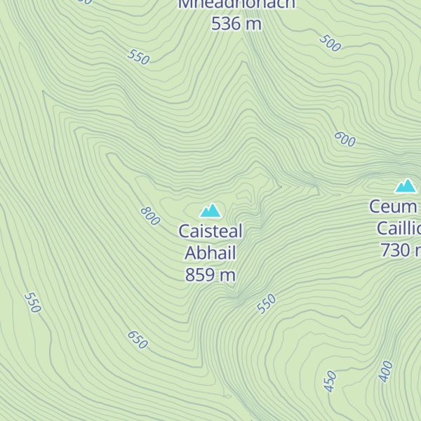 Map of Caisteal Abhail
