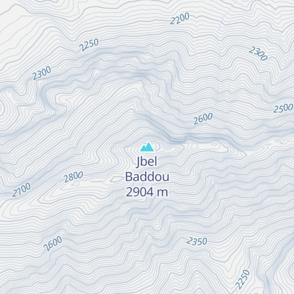 Map of Jbel Baddou