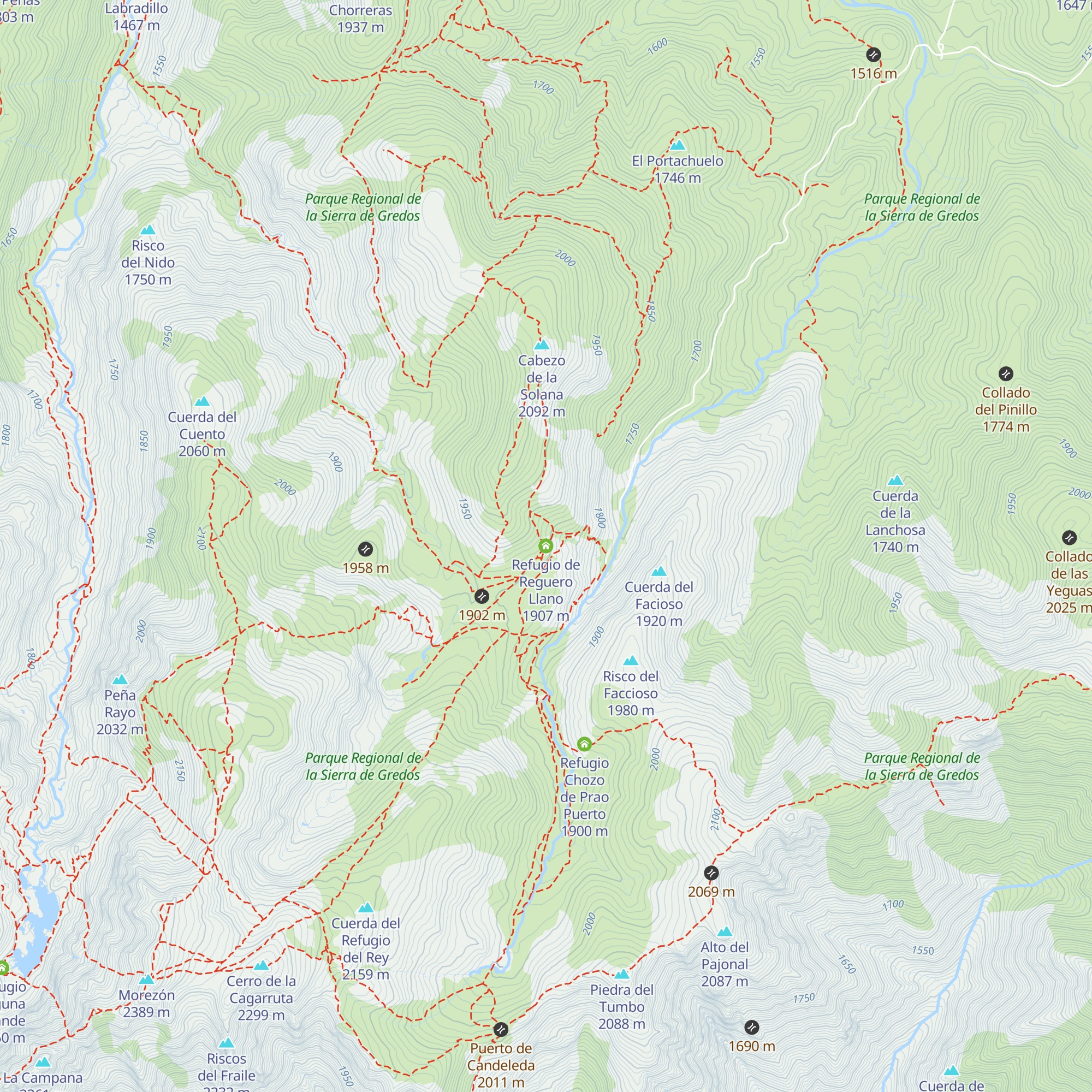 Refugio de Reguero Llano map