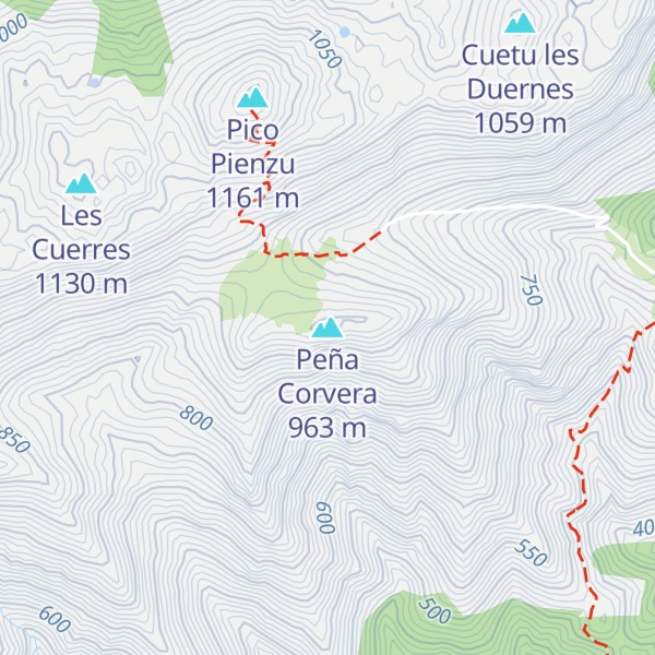 Map of Peña Corvera