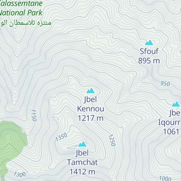 Map of Jbel Kennou