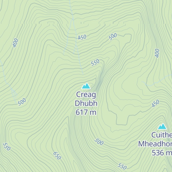 Map of Creag Dhubh