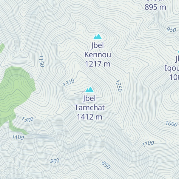 Map of Jbel Tamchat