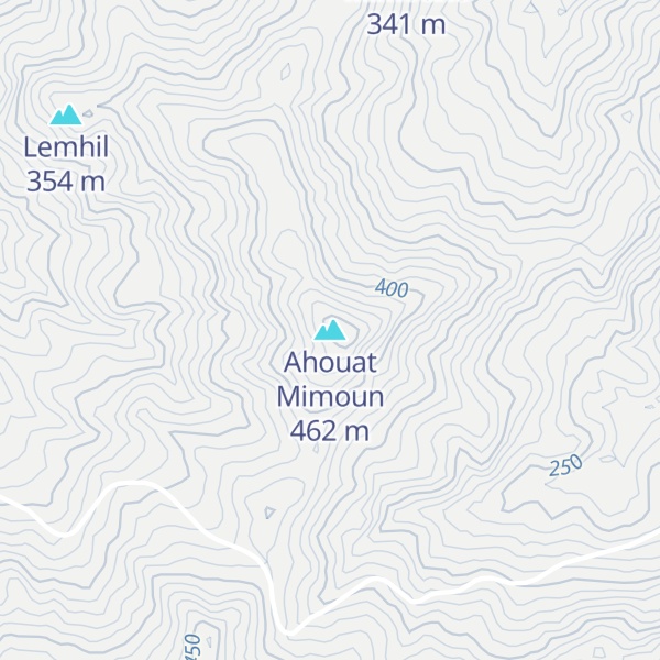 Map of Ahouat Mimoun