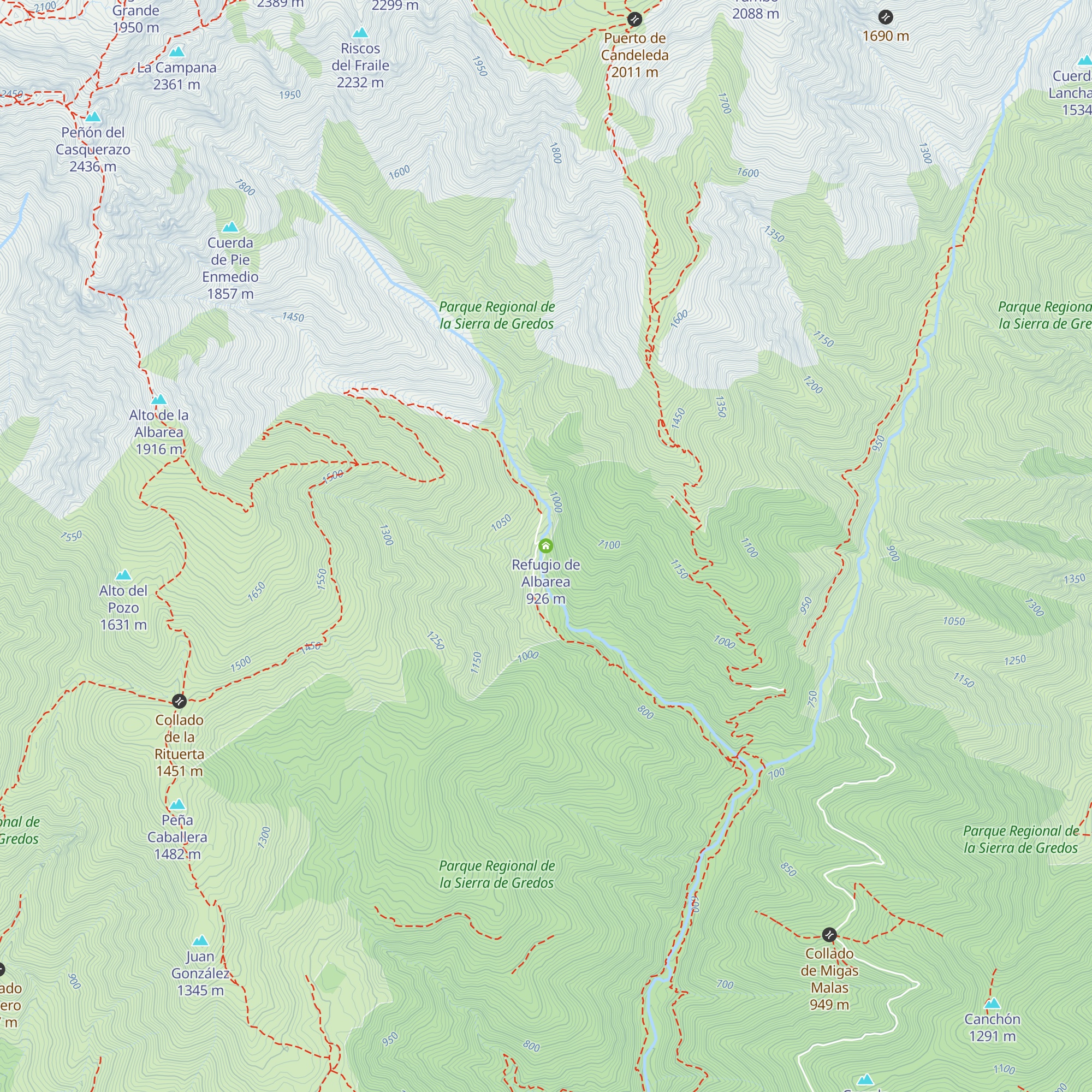 Refugio de Albarea map