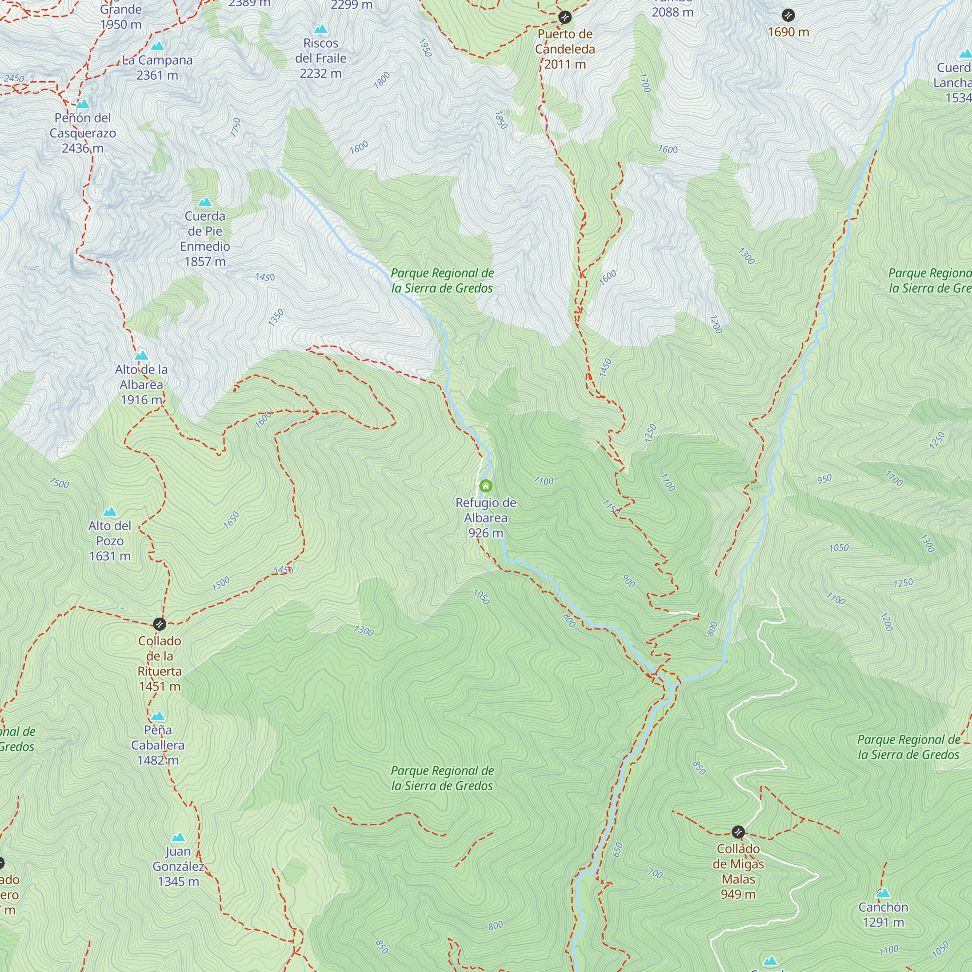 Refugio de Albarea map