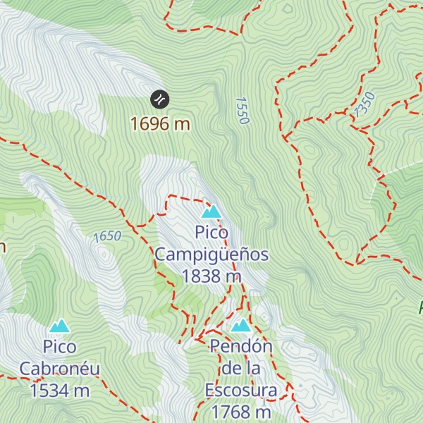 Map of Pico Campigüeños