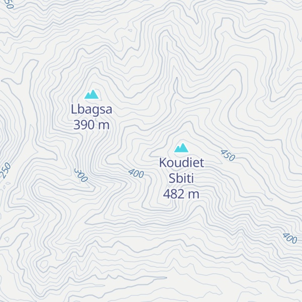Map of Jbel Echraqi