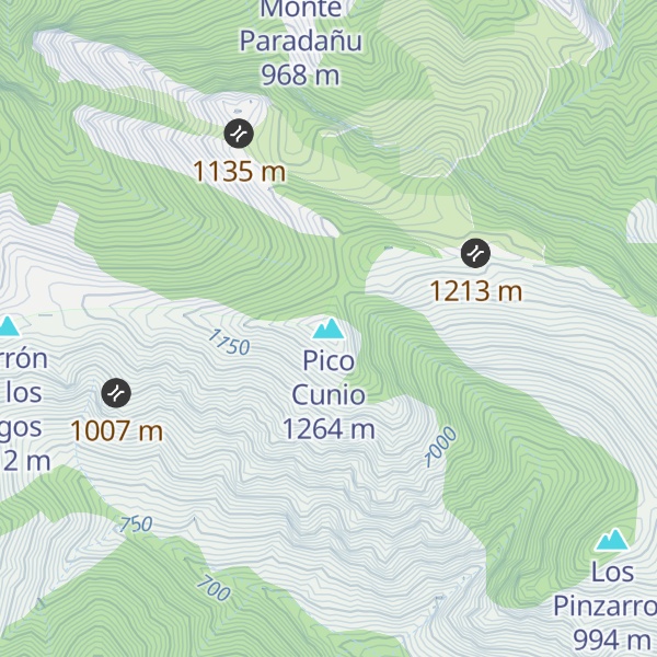 Map of Pico Cunio