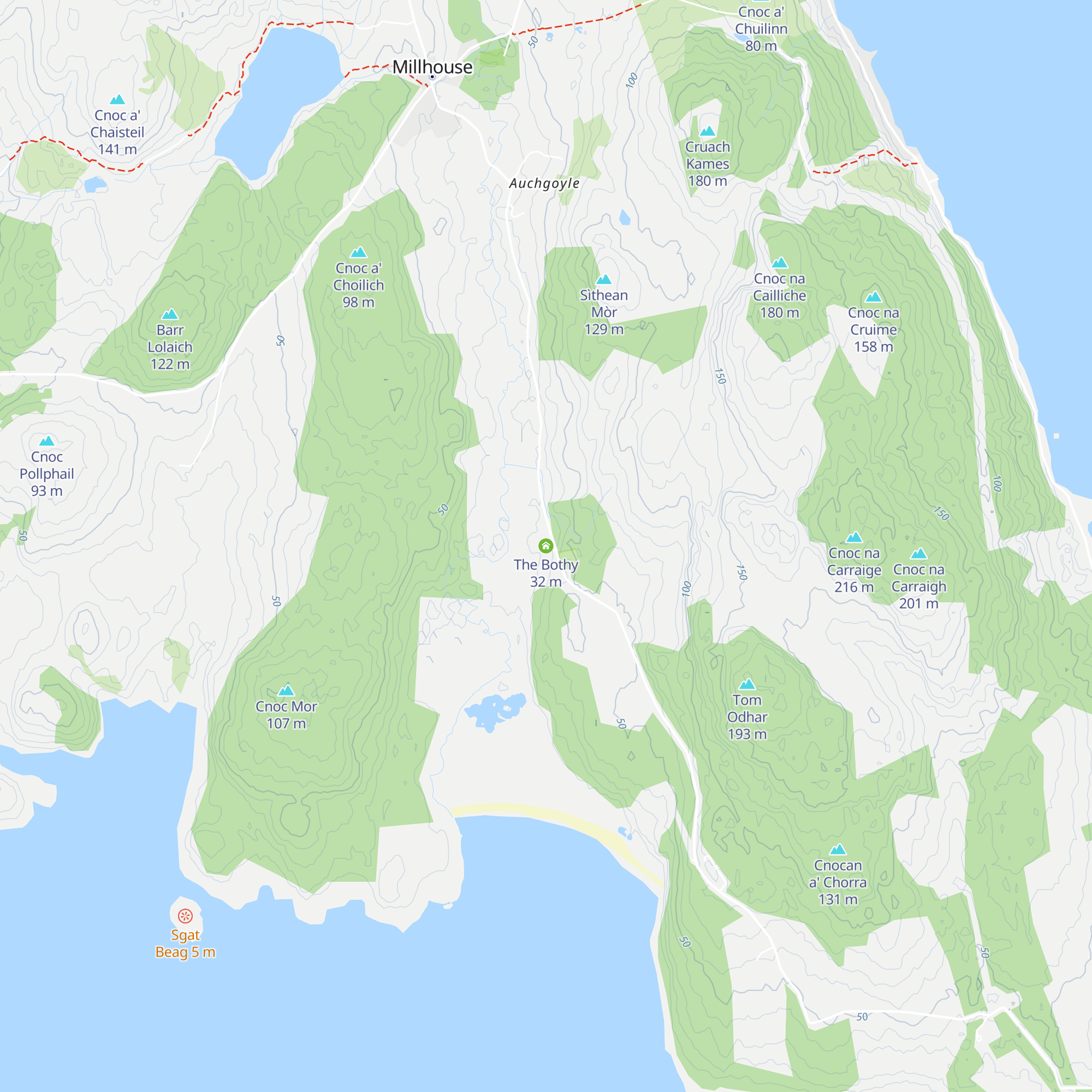 The Bothy map