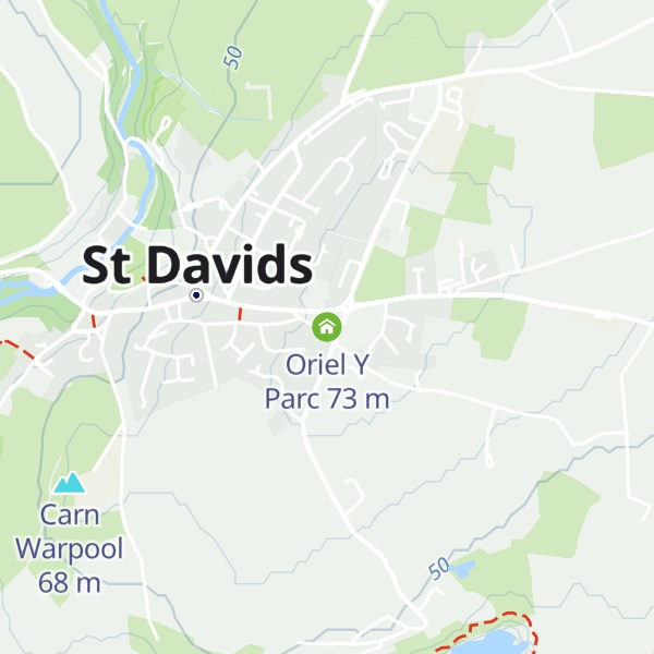 Map of Oriel Y Parc