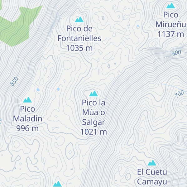 Map of Pico la Múa o Salgar