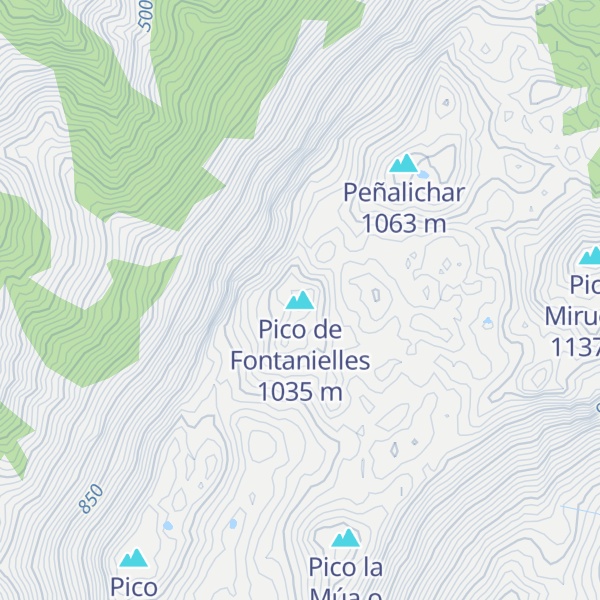 Map of Pico de Fontanielles