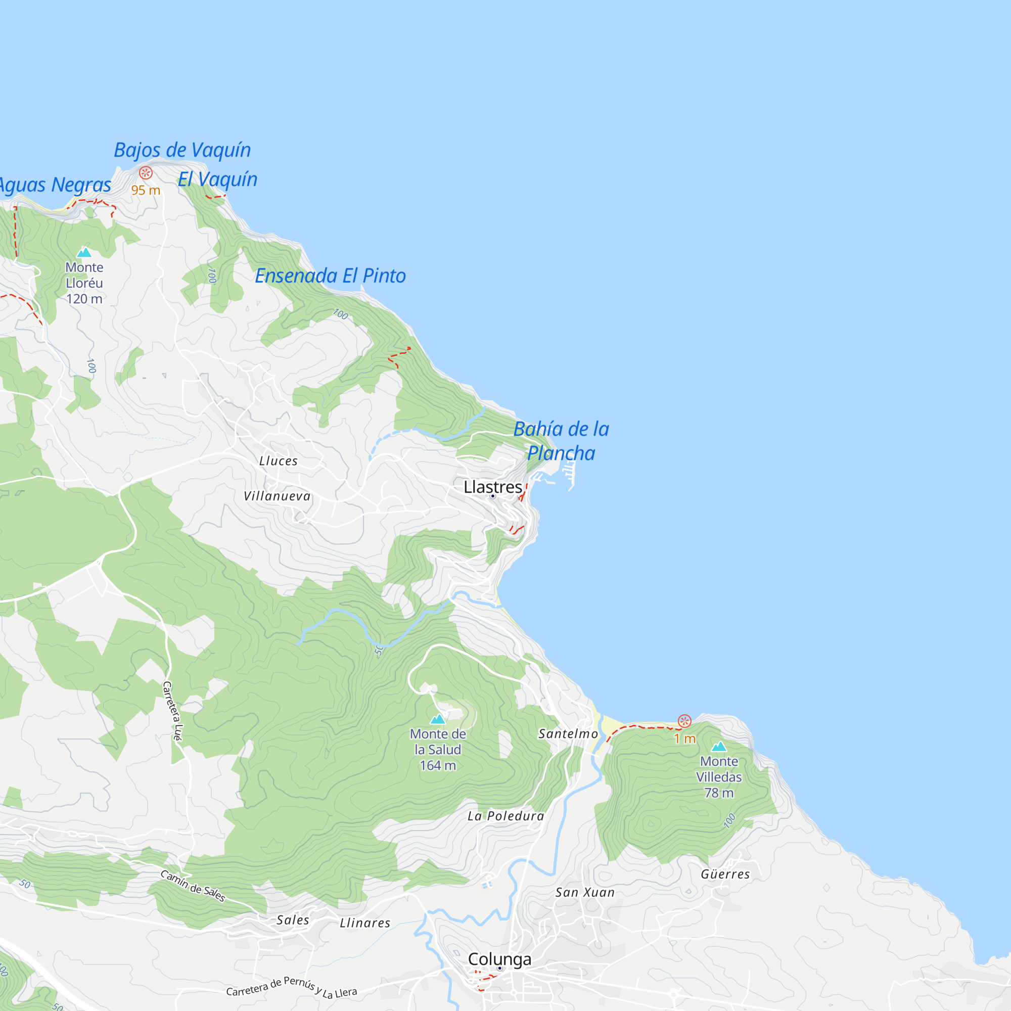 Centro de Recepción de Visitantes de Llastres map