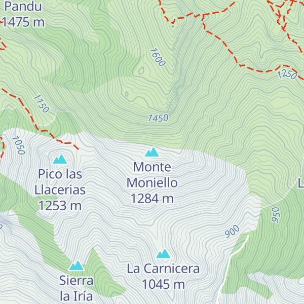 Map of Monte Moniello