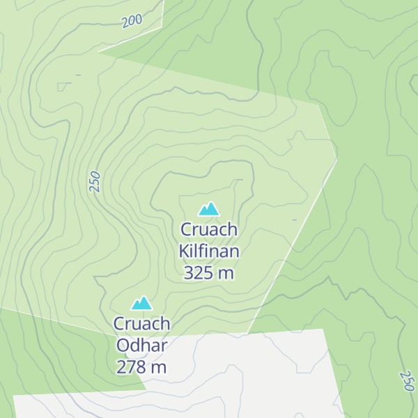 Map of Cruach Kilfinan