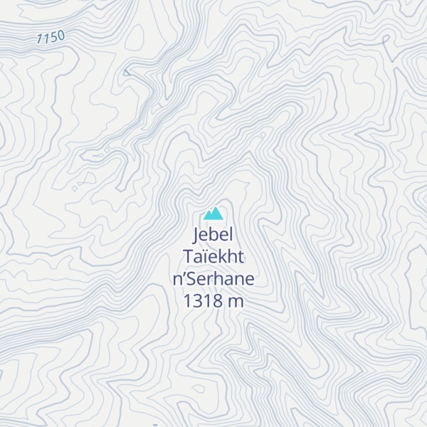 Map of Jebel Taïekht n’Serhane