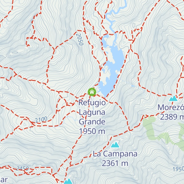 Map of Refugio Laguna Grande