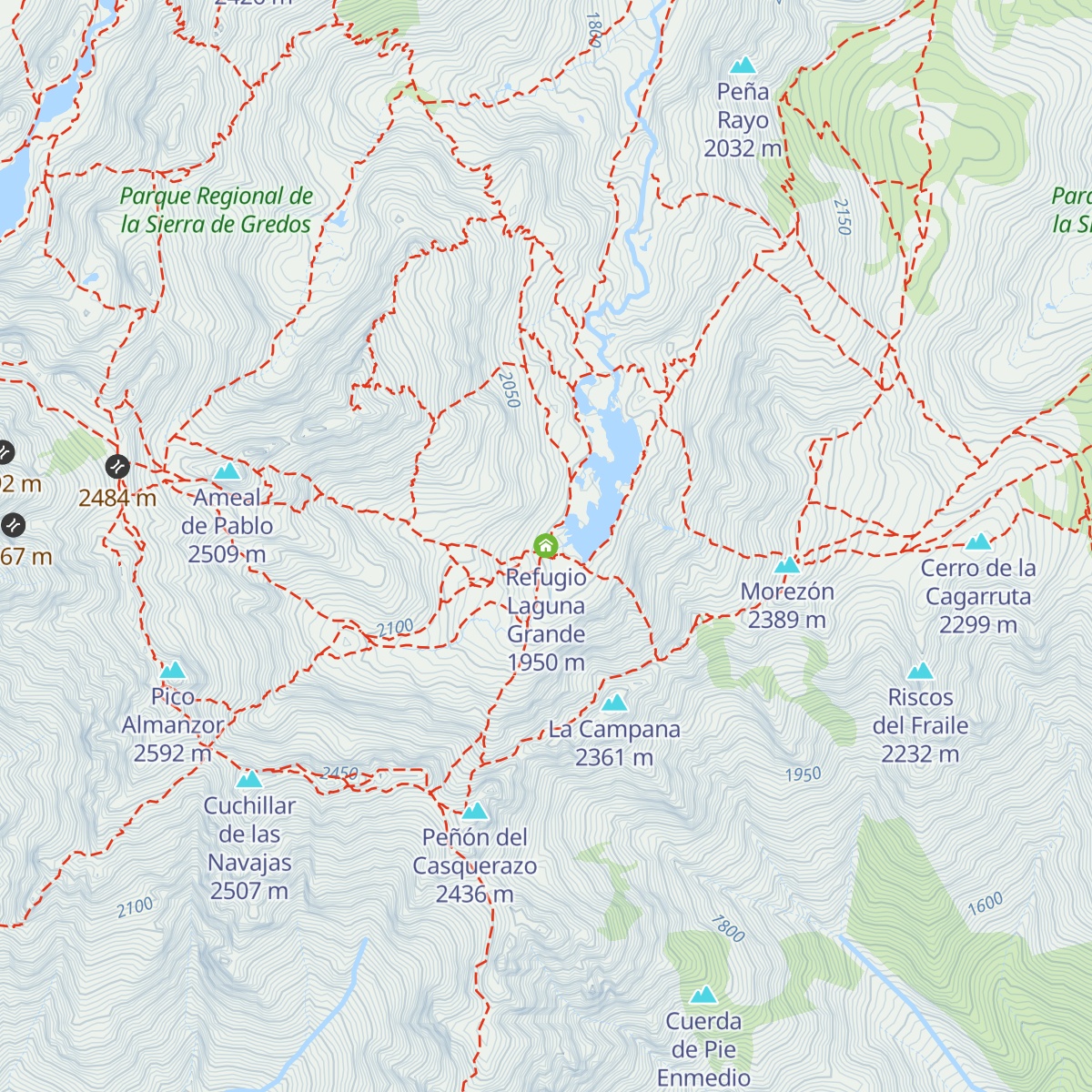 Refugio Laguna Grande map