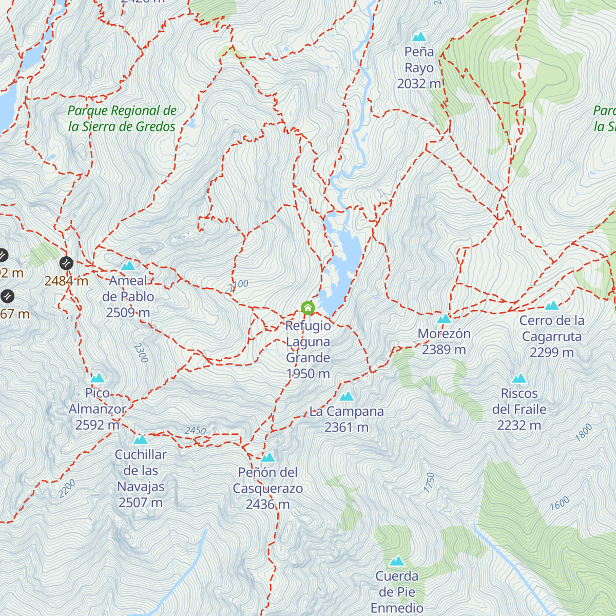 Refugio Laguna Grande map