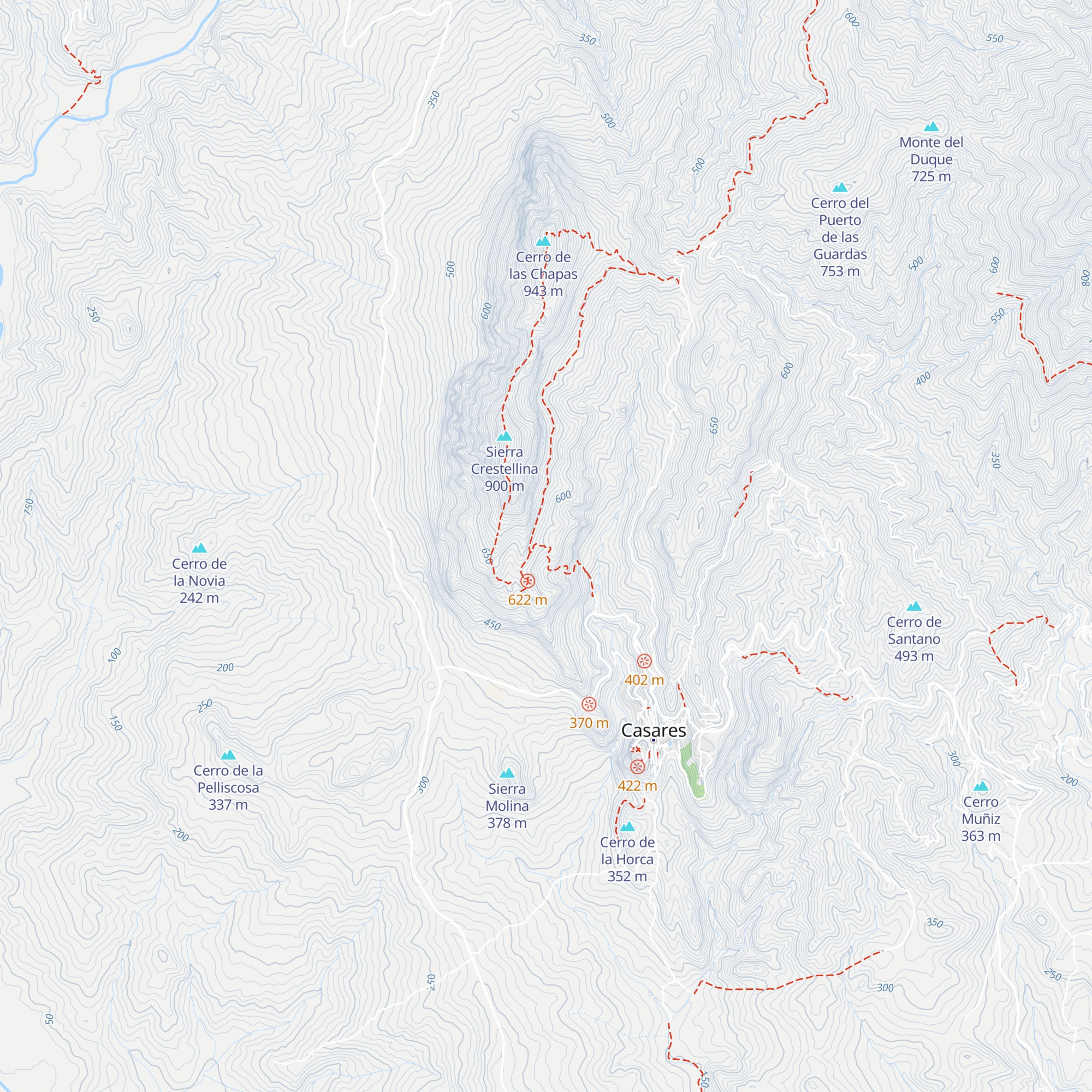 Refugio Sierra Crestellina map