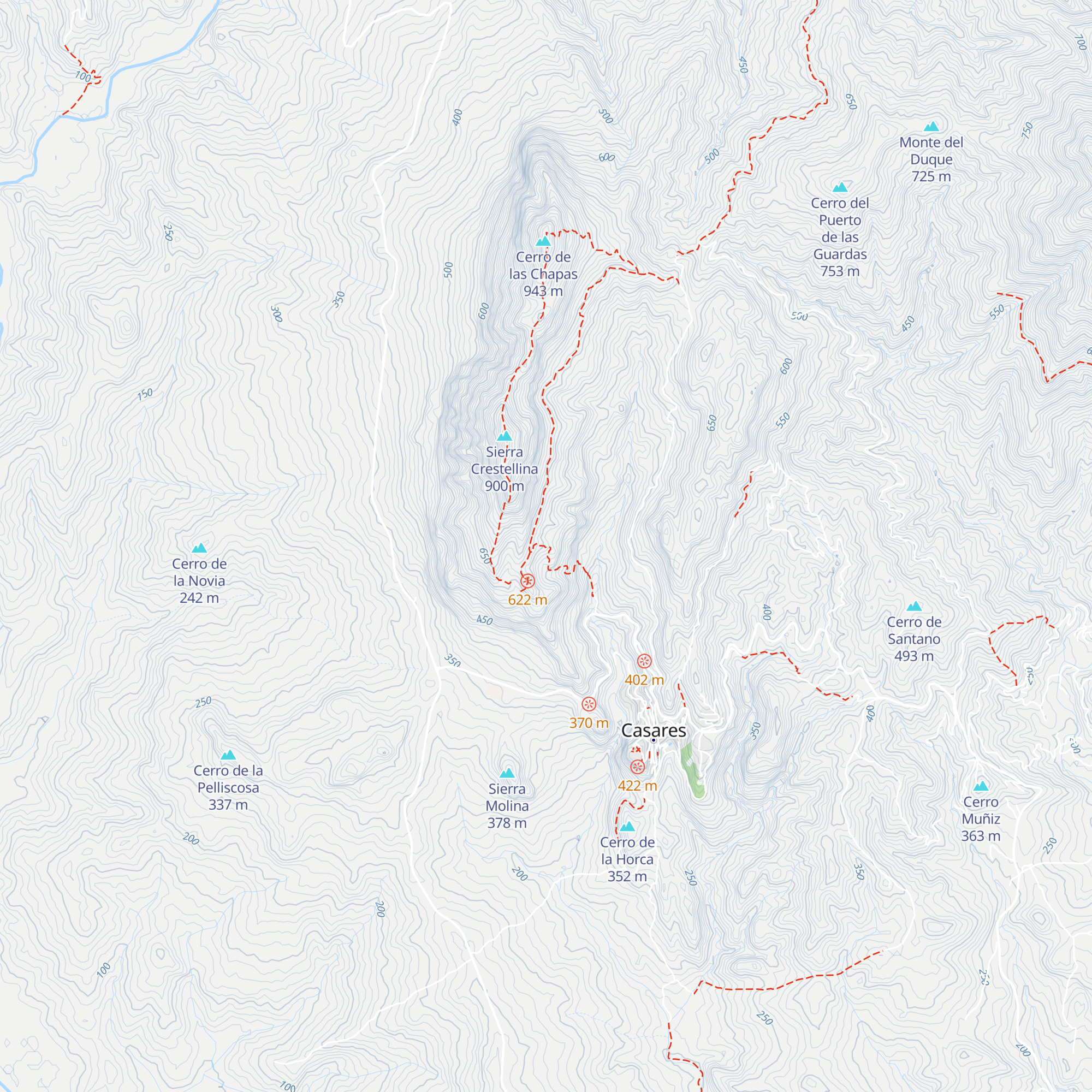 Refugio Sierra Crestellina map