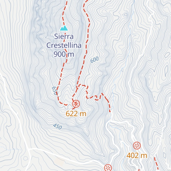 Map of Refugio Sierra Crestellina