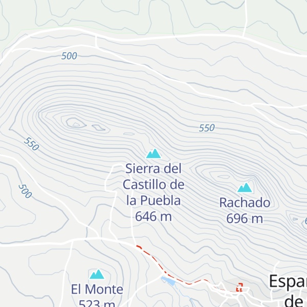 Map of Sierra del Castillo de la Puebla