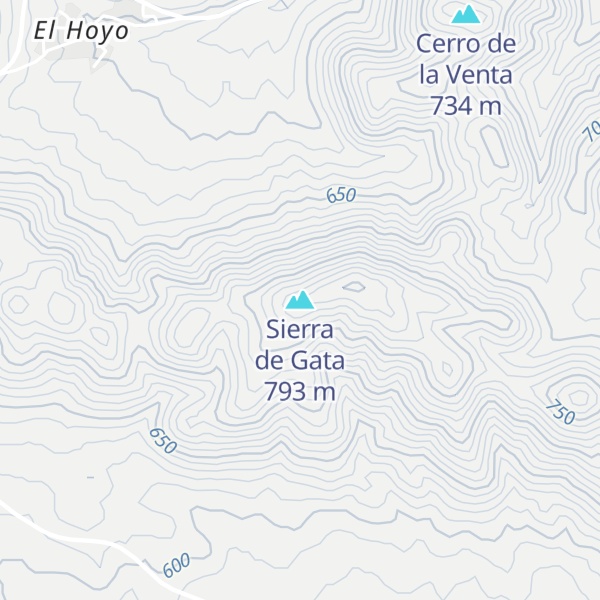Map of Sierra de Gata