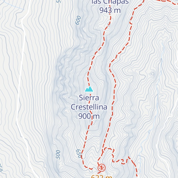 Map of Sierra Crestellina