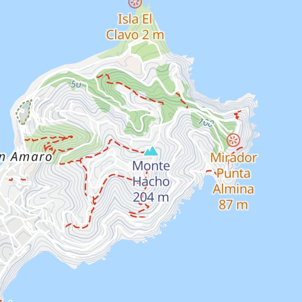 Map of Monte Hacho