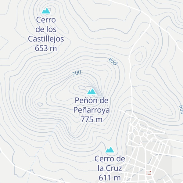 Map of Peñón de Peñarroya