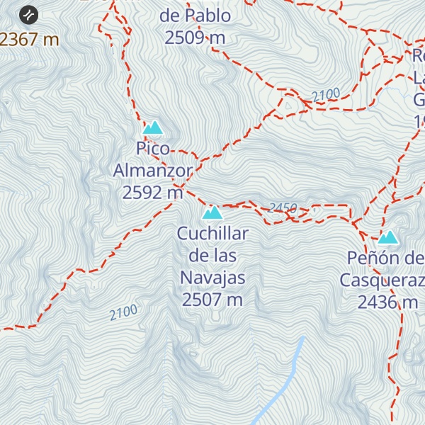 Map of Cuchillar de las Navajas