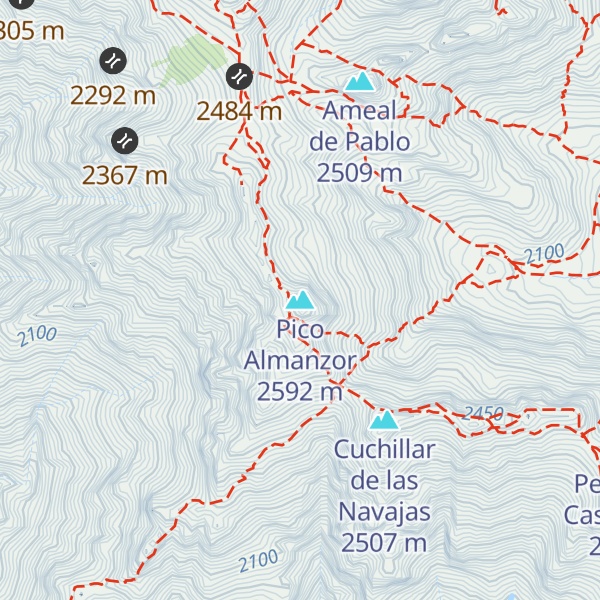 Map of Pico Almanzor