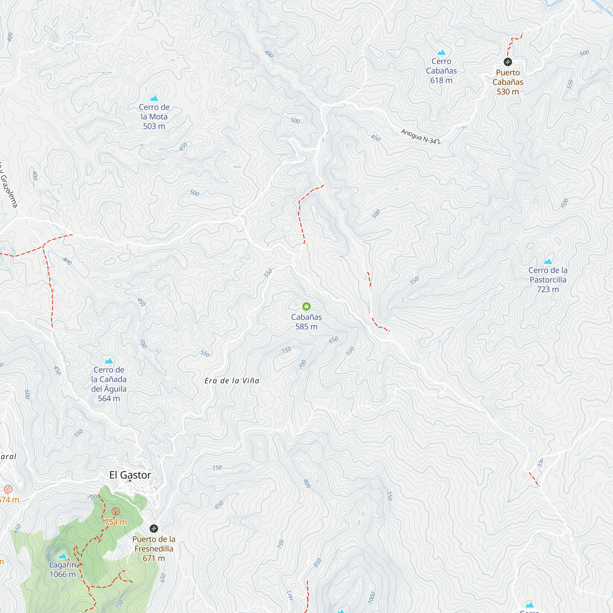 Cabañas map