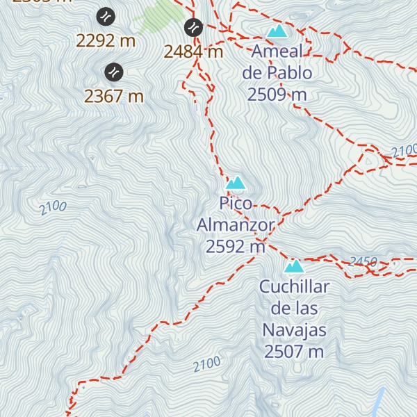 Map of Cuerno del Almanzor