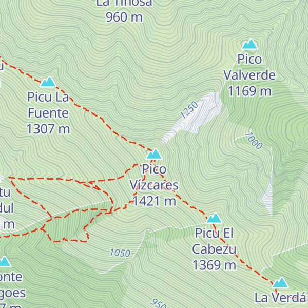 Map of Pico Vízcares