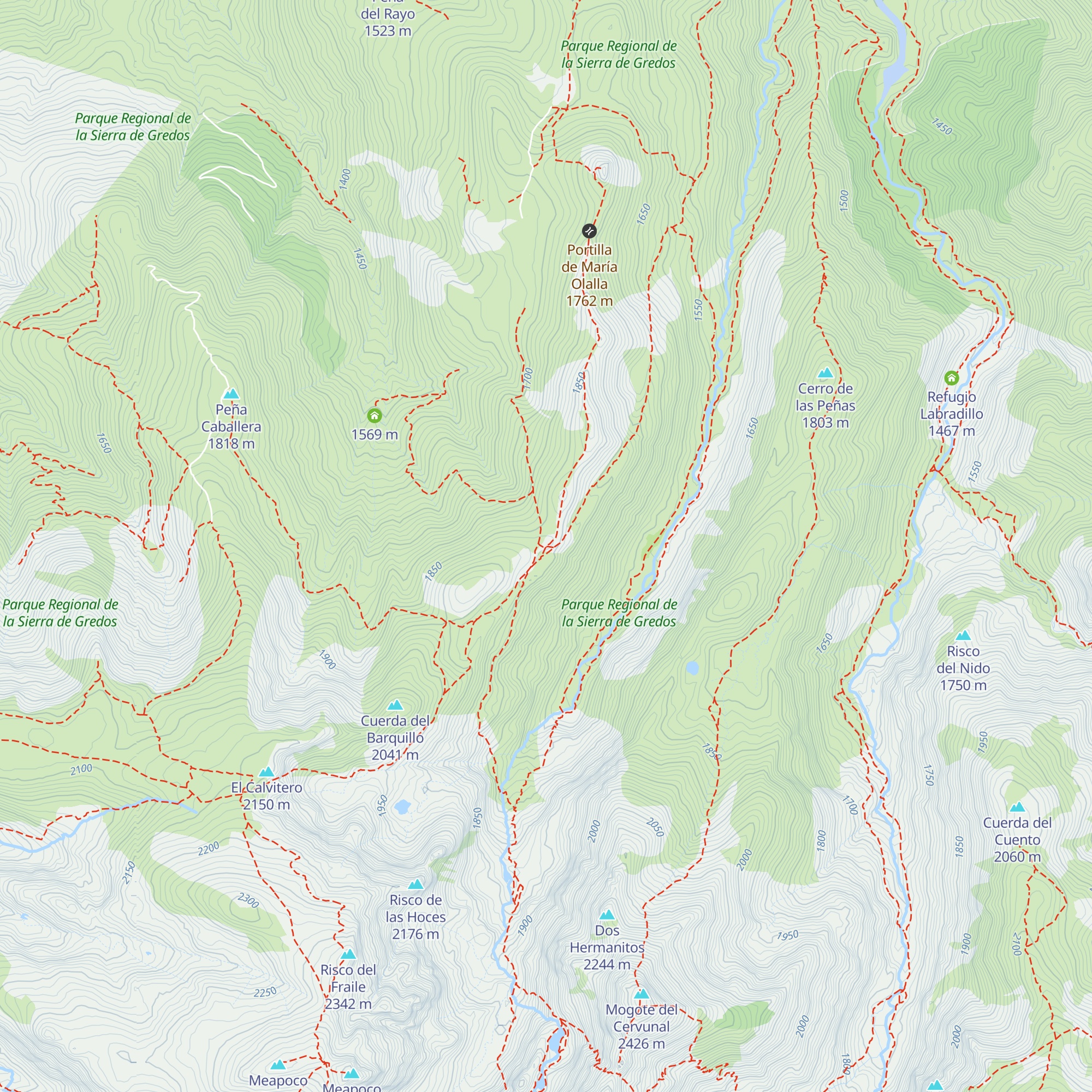 Refugio del Barquillo map