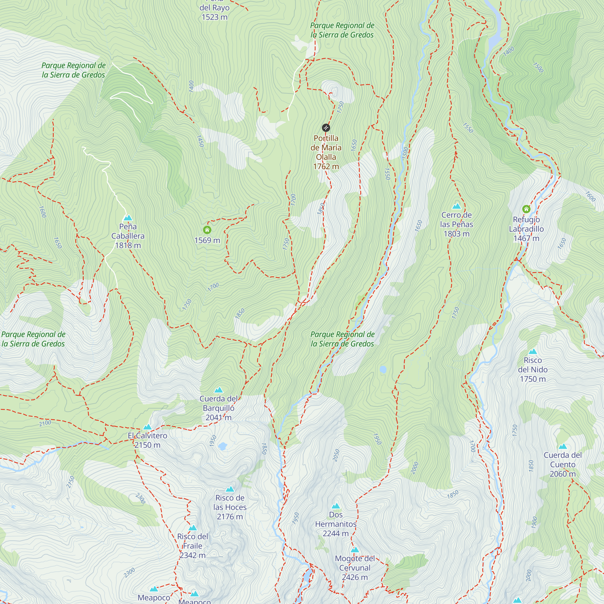 Refugio del Barquillo map