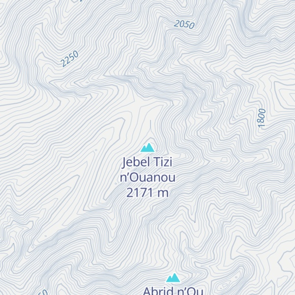 Map of Jebel Tizi n’Ouanou
